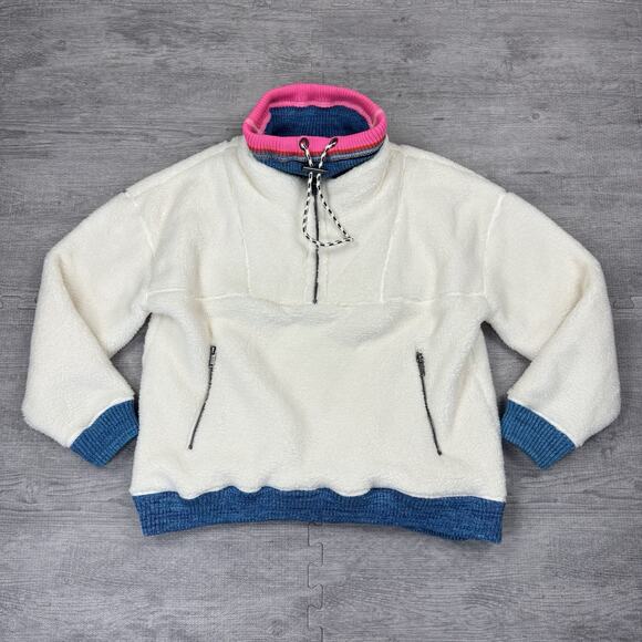 Free People FP Movement Over the Rainbow Sherpa Fleece Women’s Size M $198 White - Picture 2 of 13